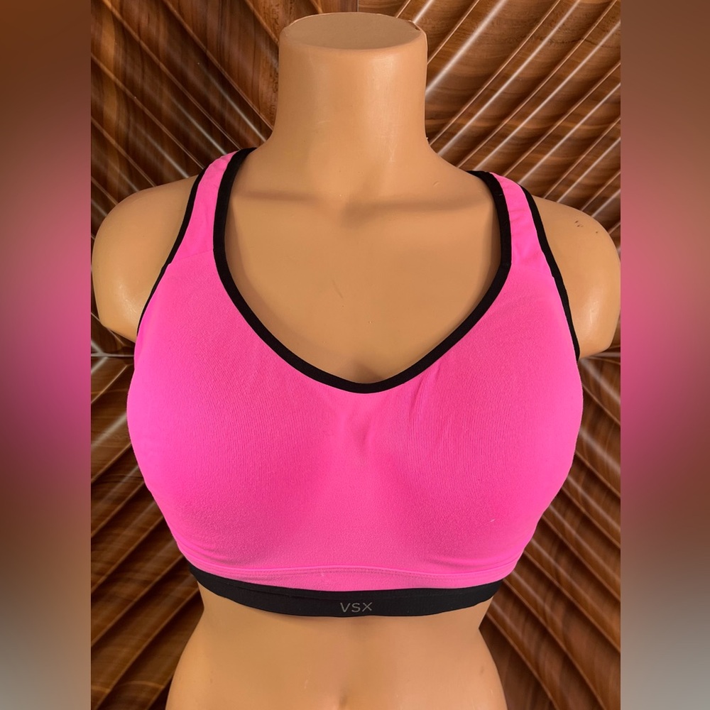 VSX Hot Pink and Black Sports Bra by Victoria secret size 36DDD